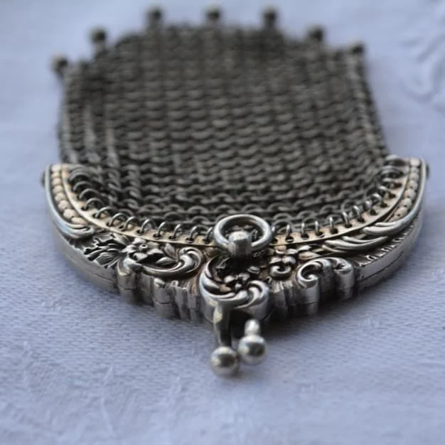 French Silver Chatelaine Coin Purse — For The Love of France